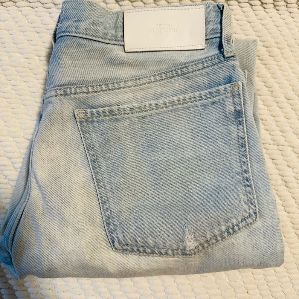 7 For All Mankind Light Blue Straight Leg Jeans